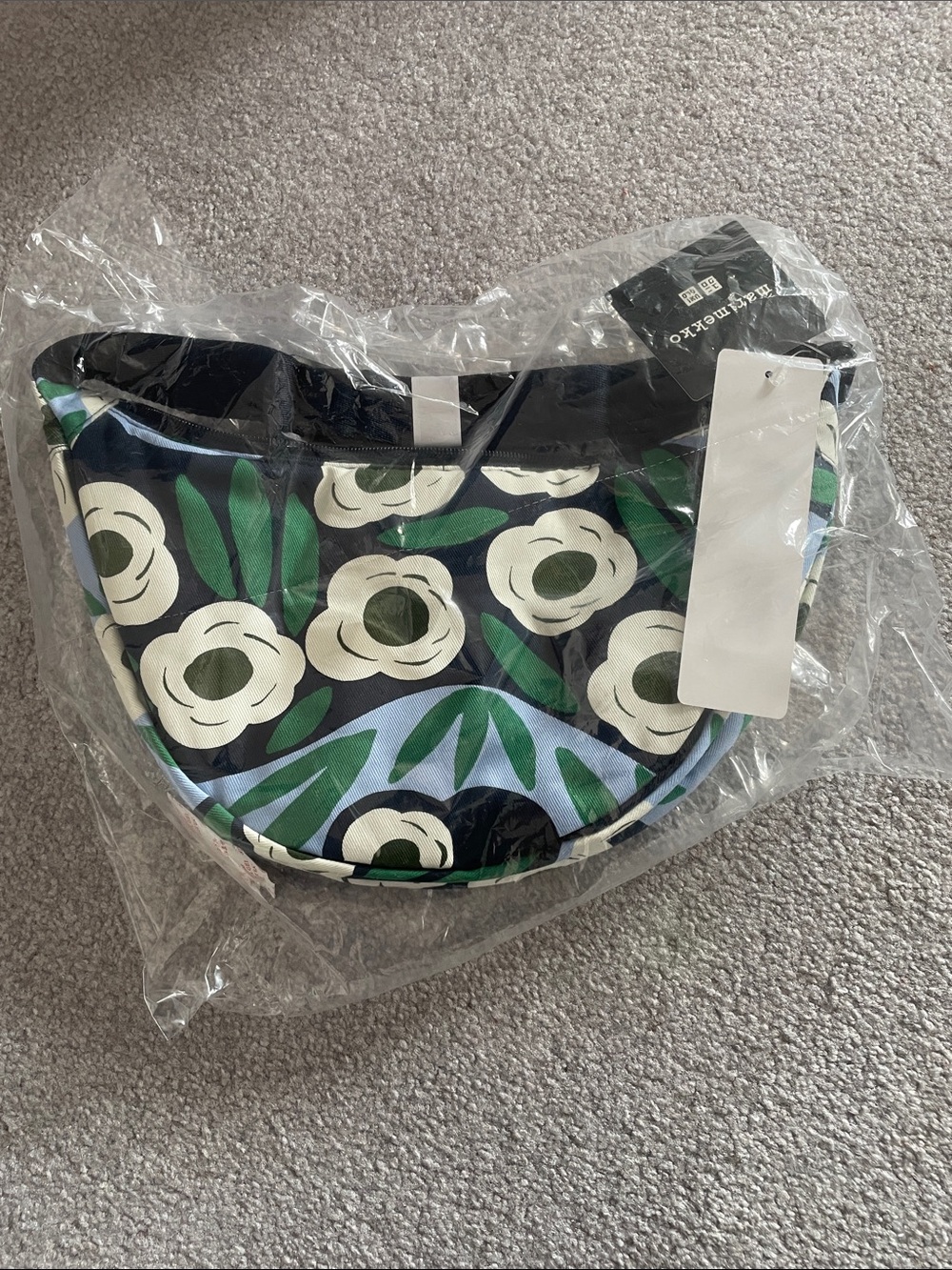 Marimekko x Uniqlo Mini Round Shoulder Bag Crossbody Crescent Moon Shape